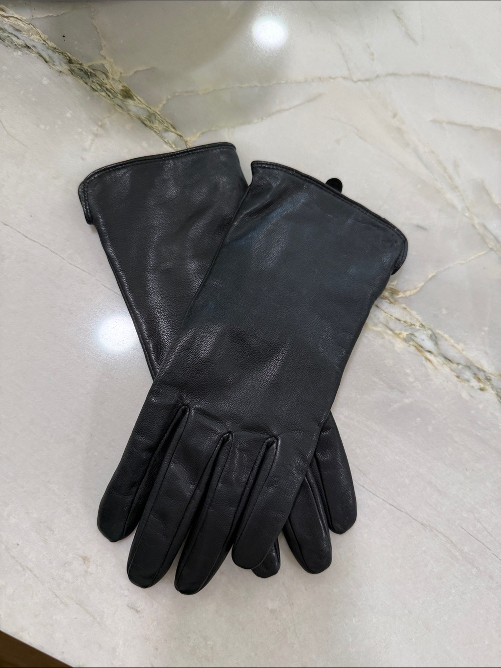 H&M Black Leather Women's Gloves